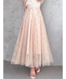 dazzlin | スパンコールチュールチェックスカート(スカート)