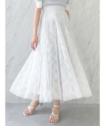 dazzlin | スパンコールチュールチェックスカート(スカート)