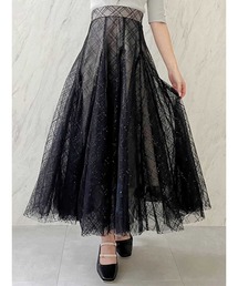 dazzlin | スパンコールチュールチェックスカート(スカート)