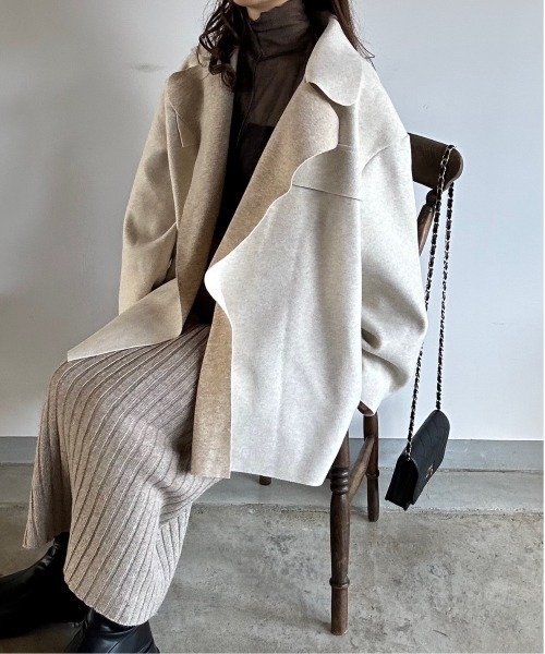 ♡極美品♡ stola. ストラ ショール襟 コート 女優襟　ガウン　ロング ♡極美品♡ stola. ストラ ショール襟 コート 女優襟 ガウン ロング