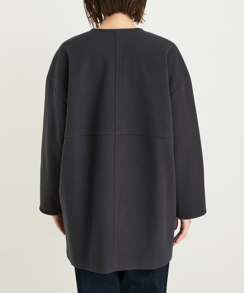 le cercle ADAM ET ROPE'(ルセルクルアダムエロペ)の「ジャージメルトンミドル丈コート(その他アウター・レディース・ブラウン系その他3/ラベンダー/チャコールグレー/キナリ・FREE)」の12枚目の写真