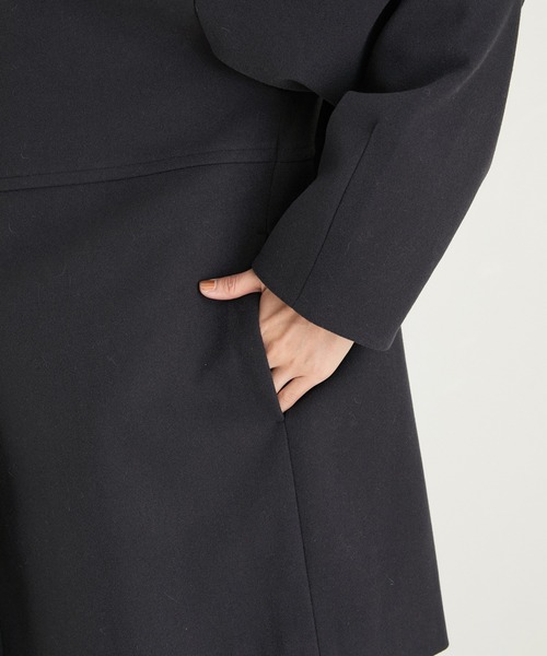le cercle ADAM ET ROPE'(ルセルクルアダムエロペ)の「ジャージメルトンミドル丈コート(その他アウター・レディース・ブラウン系その他3/ラベンダー/チャコールグレー/キナリ・FREE)」の15枚目の写真