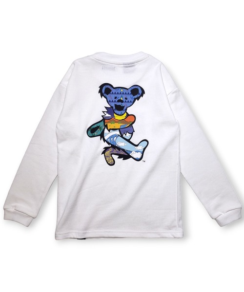 Grateful Dead（グレイトフルデッド）の「RIVER SIDE CULTURE/RSC×GRATEFUL DEAD(グレイトフルデッド)コラボ ロンT (M4)（Tシャツ/カットソー・キッズ・グレー/ホワイト・S/M/L）」の4枚目の写真