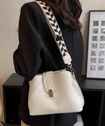 ショルダーバッグ（ホワイト/白色系・ワンポイント）ファッション通販