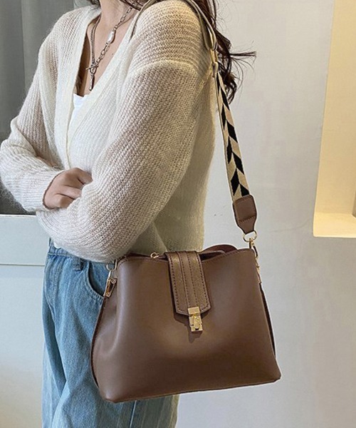 Miniministore(ミニミニストア)の「ショルダーバッグ 斜めがけ バケツバッグ(ショルダーバッグ・レディース・ブラック/ダークブラウン/ブラウン/ホワイト・フリー)」の18枚目の写真