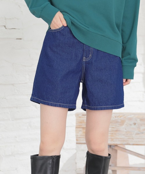 Honeys（ハニーズ）の「デニムショートパンツ（デニムパンツ・レディース・ホワイト/ブラック/インディゴブルー/ブルー/ライトブルー/ブルー系その他/グレー・SS/M/S/LL/L）」の5枚目の写真