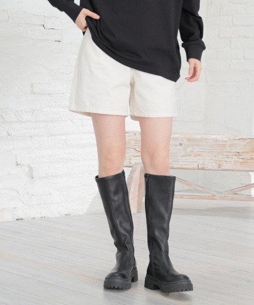 Honeys（ハニーズ）の「デニムショートパンツ（デニムパンツ・レディース・ホワイト/ブラック/インディゴブルー/ブルー/ライトブルー/ブルー系その他/グレー・SS/M/S/LL/L）」の9枚目の写真