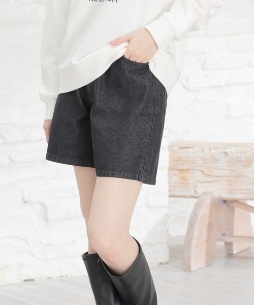 Honeys（ハニーズ）の「デニムショートパンツ（デニムパンツ・レディース・ホワイト/ブラック/インディゴブルー/ブルー/ライトブルー/ブルー系その他/グレー・SS/M/S/LL/L）」の11枚目の写真