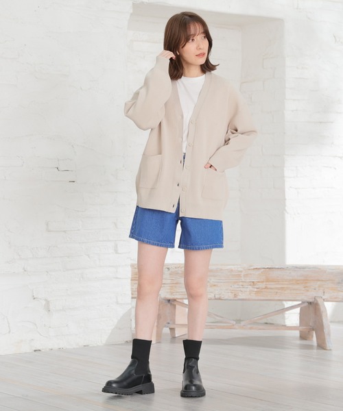 Honeys（ハニーズ）の「デニムショートパンツ（デニムパンツ・レディース・ホワイト/ブラック/インディゴブルー/ブルー/ライトブルー/ブルー系その他/グレー・SS/M/S/LL/L）」の13枚目の写真