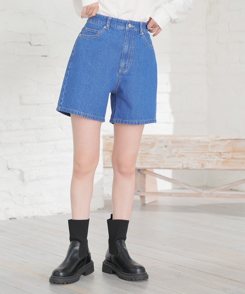 Honeys（ハニーズ）の「デニムショートパンツ（デニムパンツ・レディース・ホワイト/ブラック/インディゴブルー/ブルー/ライトブルー/ブルー系その他/グレー・SS/M/S/LL/L）」の16枚目の写真