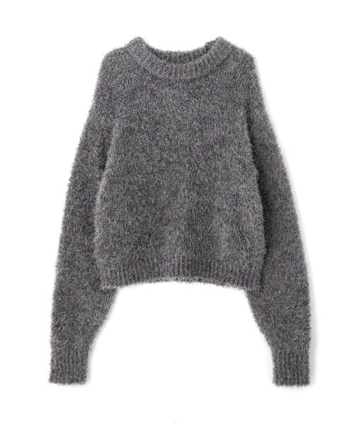 FREE'S MART(フリーズマート)の「ラメフェザーショート丈ニット(ニット/セーター・レディース・ホワイト/ピンク/グレー・FREE)」の4枚目の写真