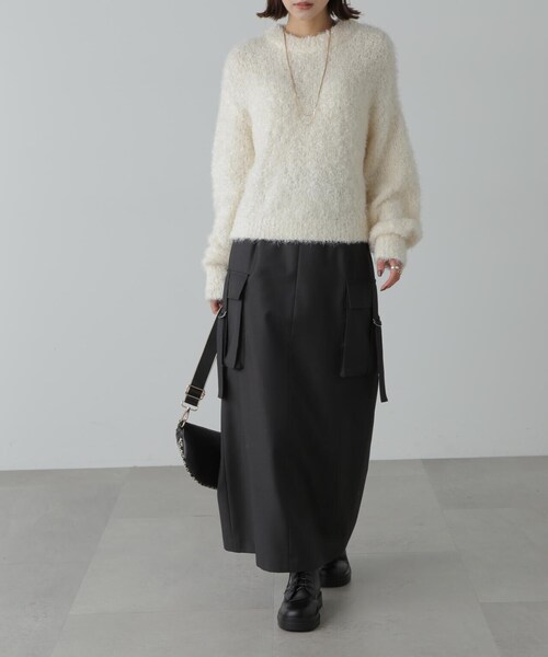 FREE'S MART(フリーズマート)の「ラメフェザーショート丈ニット(ニット/セーター・レディース・ホワイト/ピンク/グレー・FREE)」の20枚目の写真