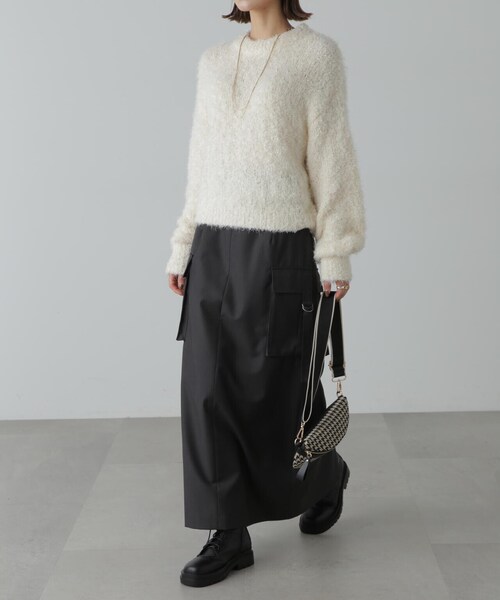 FREE'S MART(フリーズマート)の「ラメフェザーショート丈ニット(ニット/セーター・レディース・ホワイト/ピンク/グレー・FREE)」の19枚目の写真