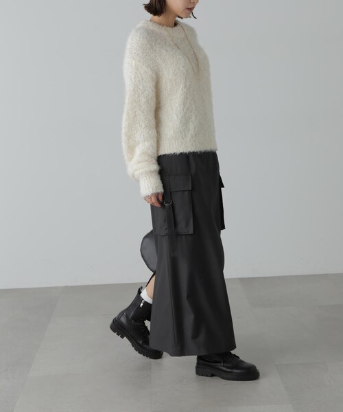 FREE'S MART(フリーズマート)の「ラメフェザーショート丈ニット(ニット/セーター・レディース・ホワイト/ピンク/グレー・FREE)」の18枚目の写真