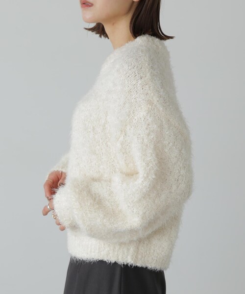 FREE'S MART(フリーズマート)の「ラメフェザーショート丈ニット(ニット/セーター・レディース・ホワイト/ピンク/グレー・FREE)」の16枚目の写真