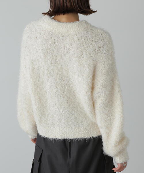 FREE'S MART(フリーズマート)の「ラメフェザーショート丈ニット(ニット/セーター・レディース・ホワイト/ピンク/グレー・FREE)」の15枚目の写真