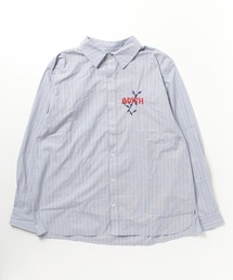 【ADISH】アディッシュ ADISH Nafnuf Logo Cotton Striped Shirt