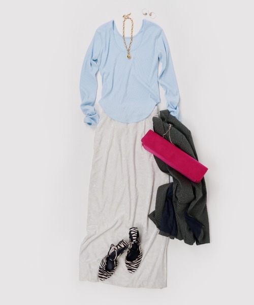 yae ベロアスカート Clash velours skirt/クラッシュベロアスカート（スカート