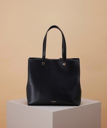 【TREASURE TOPKAPI】スムースレザー バイカラー ショルダー付き トートバッグ
