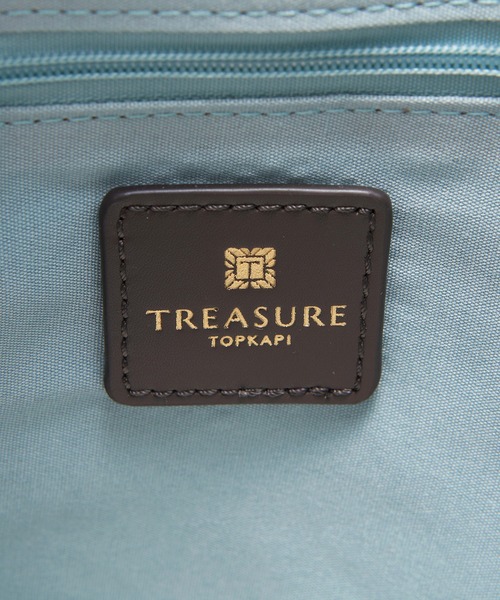 TREASURE TOPKAPI（トレジャートプカピ）の「【TREASURE TOPKAPI】スムースレザー バイカラー ショルダー付き トートバッグ（トートバッグ・レディース・ブラック/ダークブラウン/サックスブルー・FREE）」の15枚目の写真