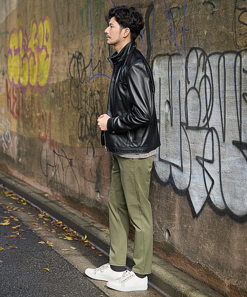 UNION STATION（ユニオンステーション）の「360度ストレッチスリムテーパードパンツ/カラーパンツ（その他パンツ・メンズ・ブラック/チャコールグレー/ベージュ/カーキ/ネイビー/ブラウン/ライトグレー・L/LL/S/M）」の8枚目の写真