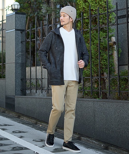 UNION STATION（ユニオンステーション）の「360度ストレッチスリムテーパードパンツ/カラーパンツ（その他パンツ・メンズ・ブラック/チャコールグレー/ベージュ/カーキ/ネイビー/ブラウン/ライトグレー・L/LL/S/M）」の15枚目の写真