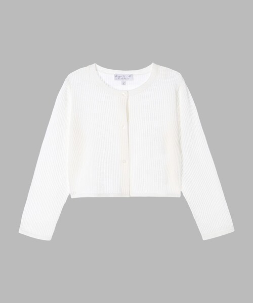 agnes b.(アニエスベー)の「LY83 E CARDIGAN キッズ カーディガン(カーディガン/ボレロ・キッズ・ホワイト・4YEAR/6YEAR/8YEAR/10YEAR/12YEAR)」の1枚目の写真