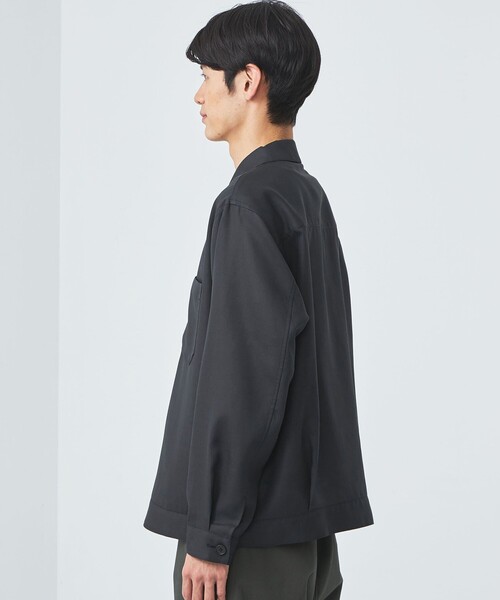green label relaxing（グリーンレーベルリラクシング）の「ダブル パッチポケット シャツ ブルゾン（シャツ/ブラウス・メンズ・ダークグレー/オフホワイト・S/M/L/XL）」の8枚目の写真