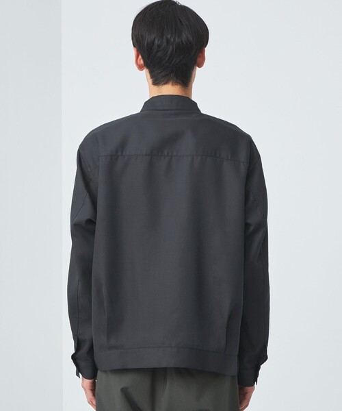 green label relaxing（グリーンレーベルリラクシング）の「ダブル パッチポケット シャツ ブルゾン（シャツ/ブラウス・メンズ・ダークグレー/オフホワイト・S/M/L/XL）」の9枚目の写真