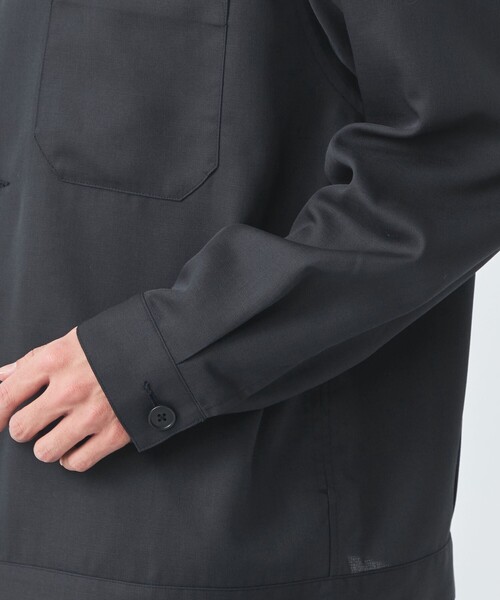 green label relaxing（グリーンレーベルリラクシング）の「ダブル パッチポケット シャツ ブルゾン（シャツ/ブラウス・メンズ・ダークグレー/オフホワイト・S/M/L/XL）」の11枚目の写真