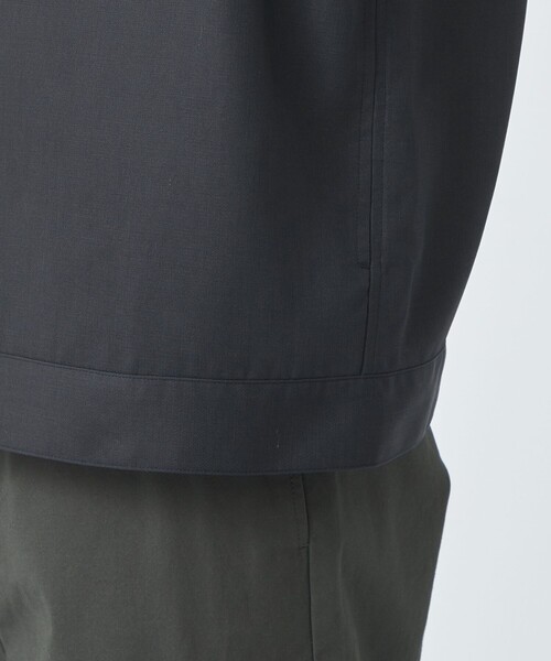 green label relaxing（グリーンレーベルリラクシング）の「ダブル パッチポケット シャツ ブルゾン（シャツ/ブラウス・メンズ・ダークグレー/オフホワイト・S/M/L/XL）」の12枚目の写真