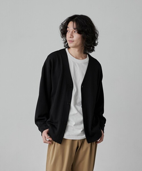 セール】【RIB TECHシリーズ】ライトVネックカーディガン