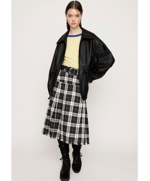 SLY（スライ）の「PLAID WRAP SK プレイド ラップ スカート（スカート・レディース・ブラック系その他2/ベージュ系その他・FREE）」の13枚目の写真