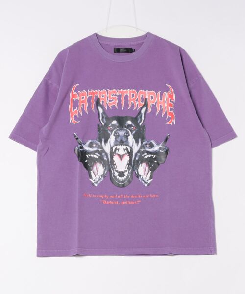 JUGLANS(ユグランス)の「【RINGS】ドーベルマンピグメントTEE(Tシャツ/カットソー・メンズ・グレー/パープル/ブラック・M/L)」の3枚目の写真