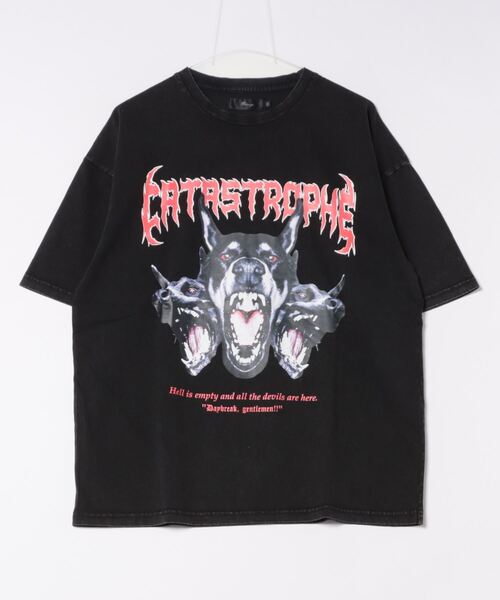 JUGLANS(ユグランス)の「【RINGS】ドーベルマンピグメントTEE(Tシャツ/カットソー・メンズ・グレー/パープル/ブラック・M/L)」の1枚目の写真