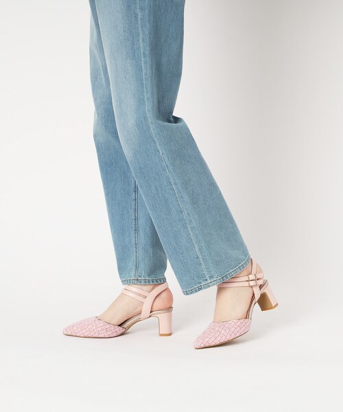 ESPERANZA(エスペランサ)の「アンクルストラップ付ツイードセパレートパンプス 24SS(パンプス・レディース・ホワイト系3/ブラック系2/ベージュ系2/ピンク系7・M/L/LL/S)」の20枚目の写真