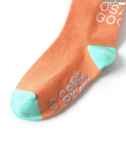 OSAMU GOODS(オサムグッズ)の「OSAMU GOODSコラボソックス(ソックス/靴下・キッズ・カーキ/オフホワイト/オレンジ・15 /18/21/24)」の9枚目の写真
