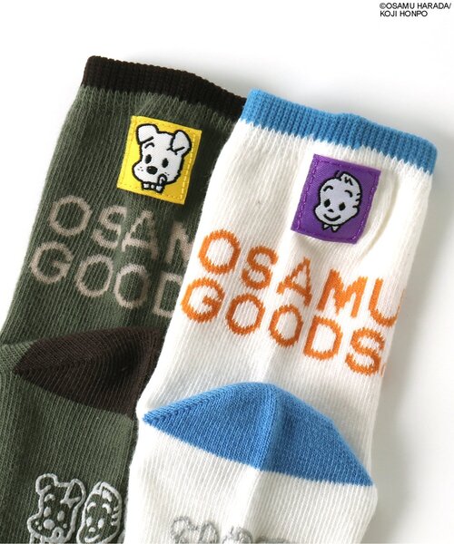 OSAMU GOODS(オサムグッズ)の「OSAMU GOODSコラボソックス(ソックス/靴下・キッズ・カーキ/オフホワイト/オレンジ・15 /18/21/24)」の11枚目の写真