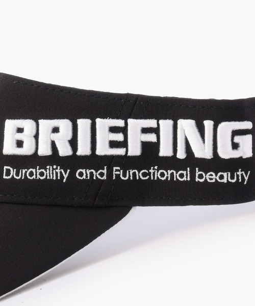 極美品　BRIEFING MENS ROUND LOGO VISOR BRIEFING - MENS ROUND LOGO VISOR / ロゴ刺繍 アシンメトリー