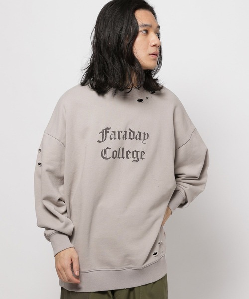 niko and...（ニコアンド）の「裏毛ダメージプルオーバー（スウェット・メンズ・スモーク/サックスブルー/チャコール・LARGE/MEDIUM）」の6枚目の写真