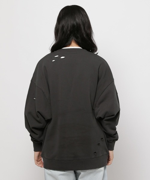 niko and...（ニコアンド）の「裏毛ダメージプルオーバー（スウェット・メンズ・スモーク/サックスブルー/チャコール・LARGE/MEDIUM）」の13枚目の写真