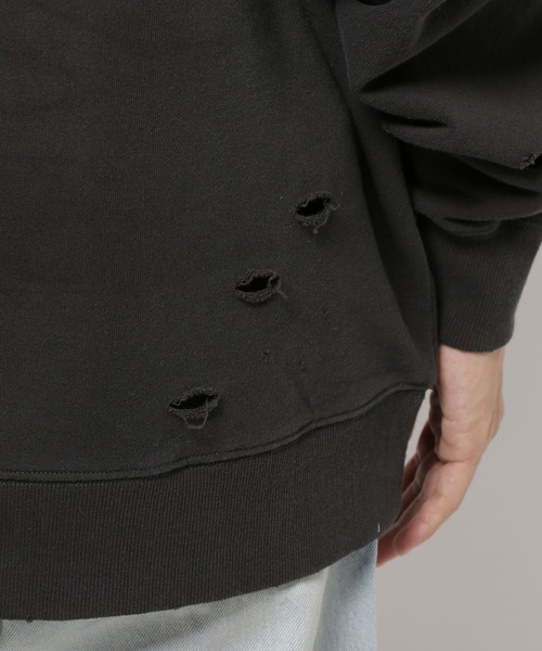 niko and...（ニコアンド）の「裏毛ダメージプルオーバー（スウェット・メンズ・スモーク/サックスブルー/チャコール・LARGE/MEDIUM）」の14枚目の写真