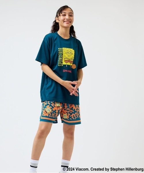 SPALDING - SPALDING グリーン Tシャツ ショートパンツ 2点セット 上M 下S SPALDING グリーン Tシャツ ショートパンツ 2点セット 上M 下S