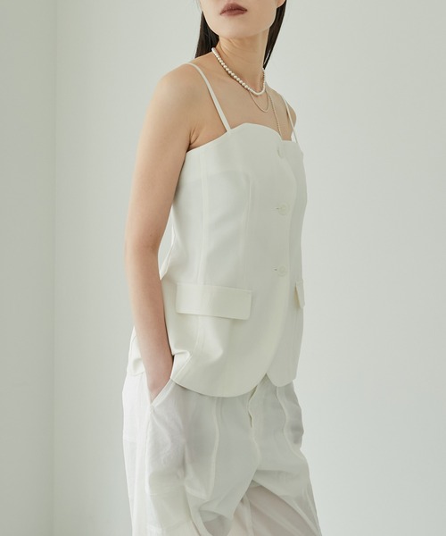 トップス LE CIEL BLEU 23AW Wave Front Bustier LE CIEL BLEU（ルシェルブルー）の「ウェーブフロントビスチェ