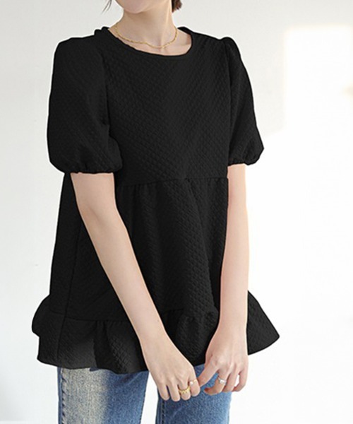 Miniministore(ミニミニストア)の「フレアトップスボリュームス袖 ブラウス夏(シャツ/ブラウス・レディース・ピンク/ホワイト/ブルー/ブラック・L/M)」の22枚目の写真