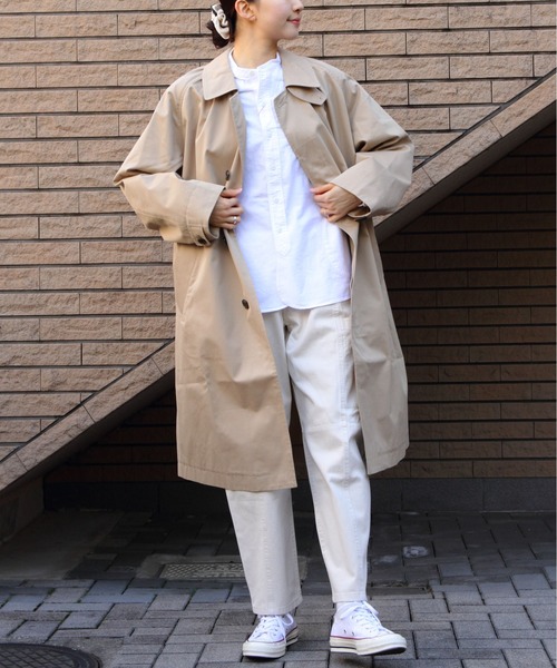 ORCIVAL(オーシバル)の「ORCIVAL/オーシバル ギャザーコート GATHERED COAT A0420 TCT(ステンカラーコート・レディース・ベージュ・1)」の5枚目の写真