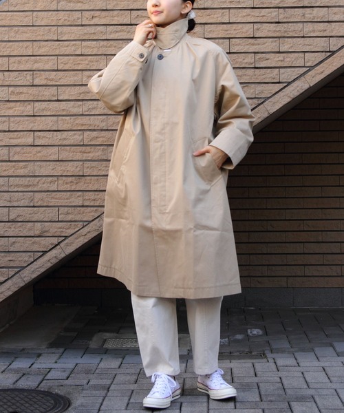 ORCIVAL(オーシバル)の「ORCIVAL/オーシバル ギャザーコート GATHERED COAT A0420 TCT(ステンカラーコート・レディース・ベージュ・1)」の7枚目の写真