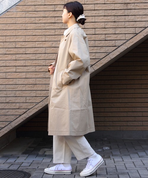 ORCIVAL(オーシバル)の「ORCIVAL/オーシバル ギャザーコート GATHERED COAT A0420 TCT(ステンカラーコート・レディース・ベージュ・1)」の8枚目の写真