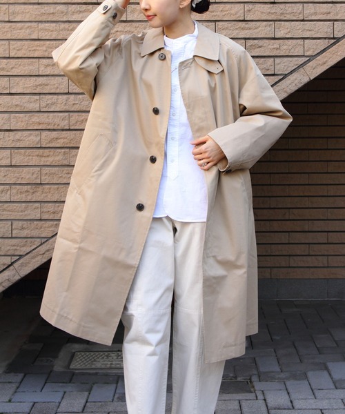 ORCIVAL(オーシバル)の「ORCIVAL/オーシバル ギャザーコート GATHERED COAT A0420 TCT(ステンカラーコート・レディース・ベージュ・1)」の11枚目の写真