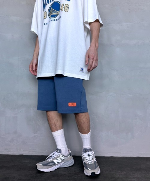 UNIVERSAL OVERALL（ユニバーサルオーバーオール）の「【FINEBOYS 6月号掲載】[UNIVERSAL OVERALL/ユニバーサルオーバーオール] 別注 ポンチイージーショートパンツ（その他パンツ・レディース・ブルー/グレー/ブラック・L/M）」の3枚目の写真